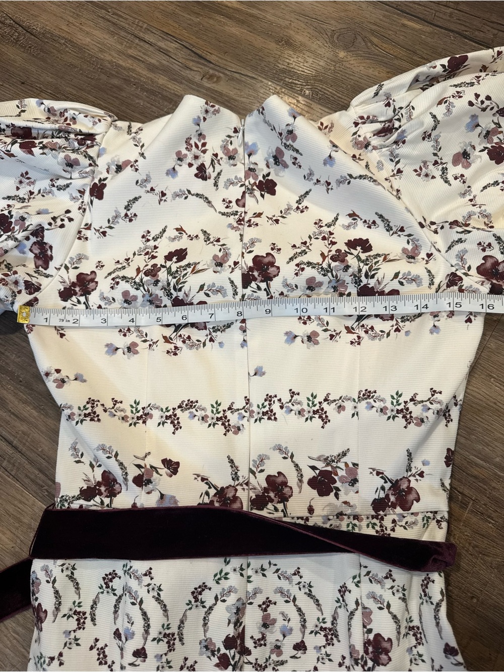 NWOT ANTONIO MELANI x Nicola Bathie Emilia Floral Print Drop Waist Dress Sz 2 - Picture 8 of 9